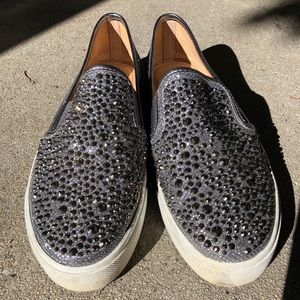 Rhinestone sneakers flats sparkly